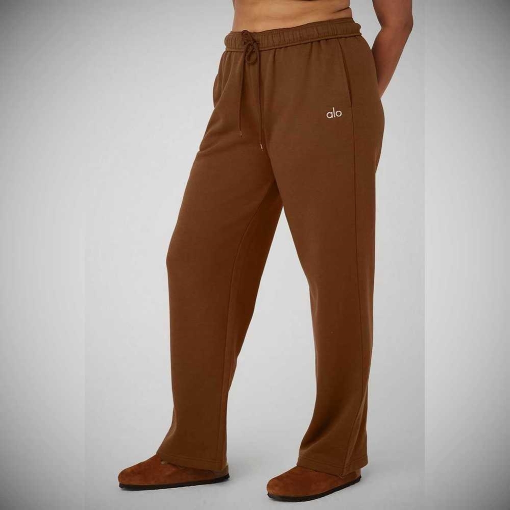 Alo Yoga Accolade Gerade Leg Sweathose Damen Braun | ESWDOG029