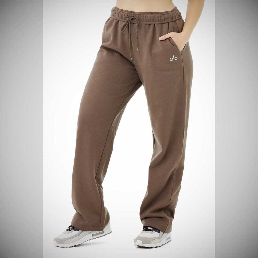 Alo Yoga Accolade Gerade Leg Sweathose Damen Kaffee | QSCYBJ645