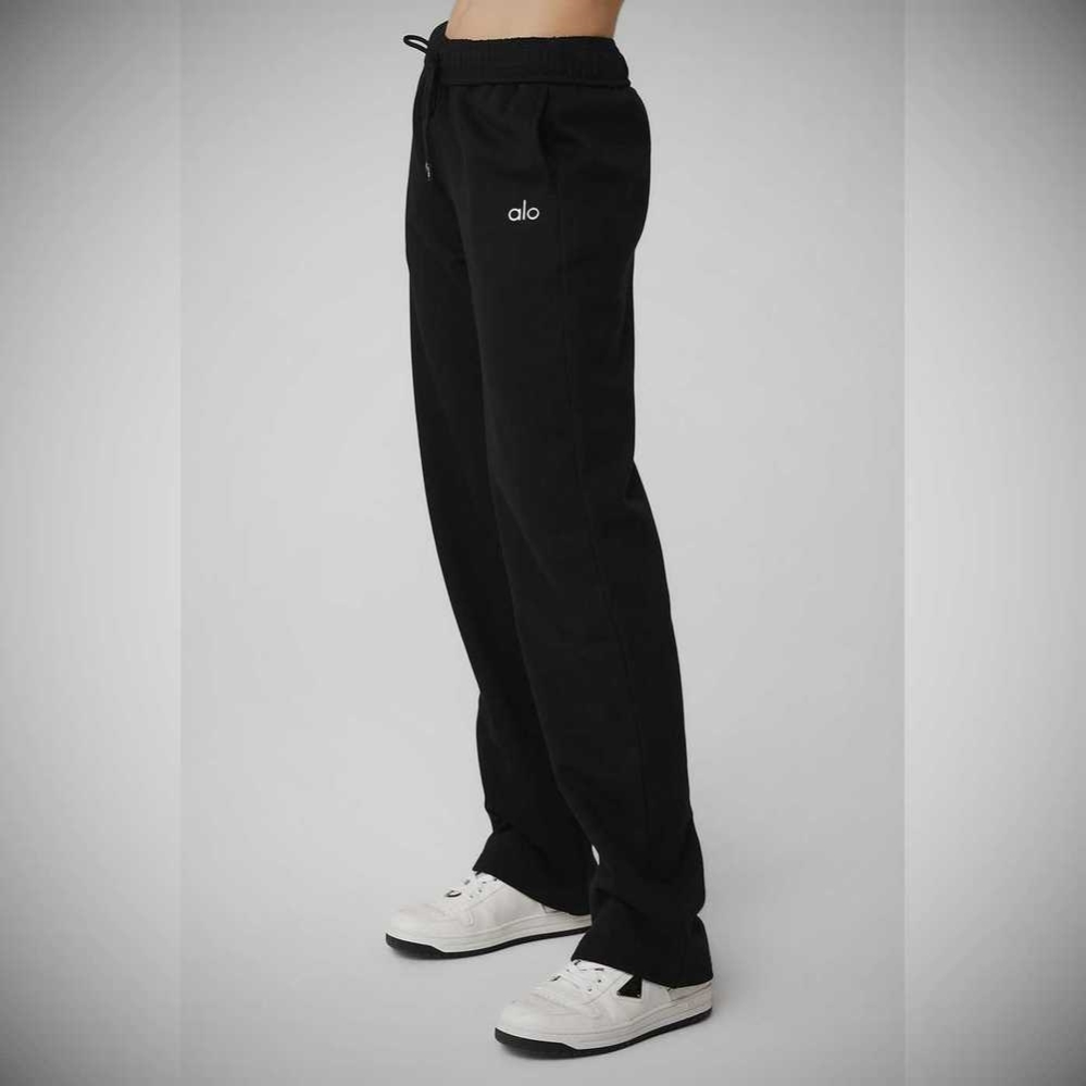 Alo Yoga Accolade Gerade Leg Sweathose Damen Schwarz | XIRFHA310