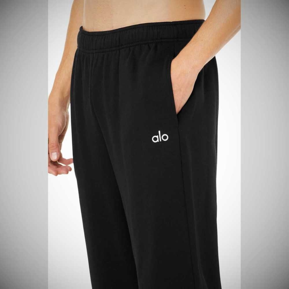 Alo Yoga Accolade Gerade Leg Sweathose Herren Schwarz | UALSVP863