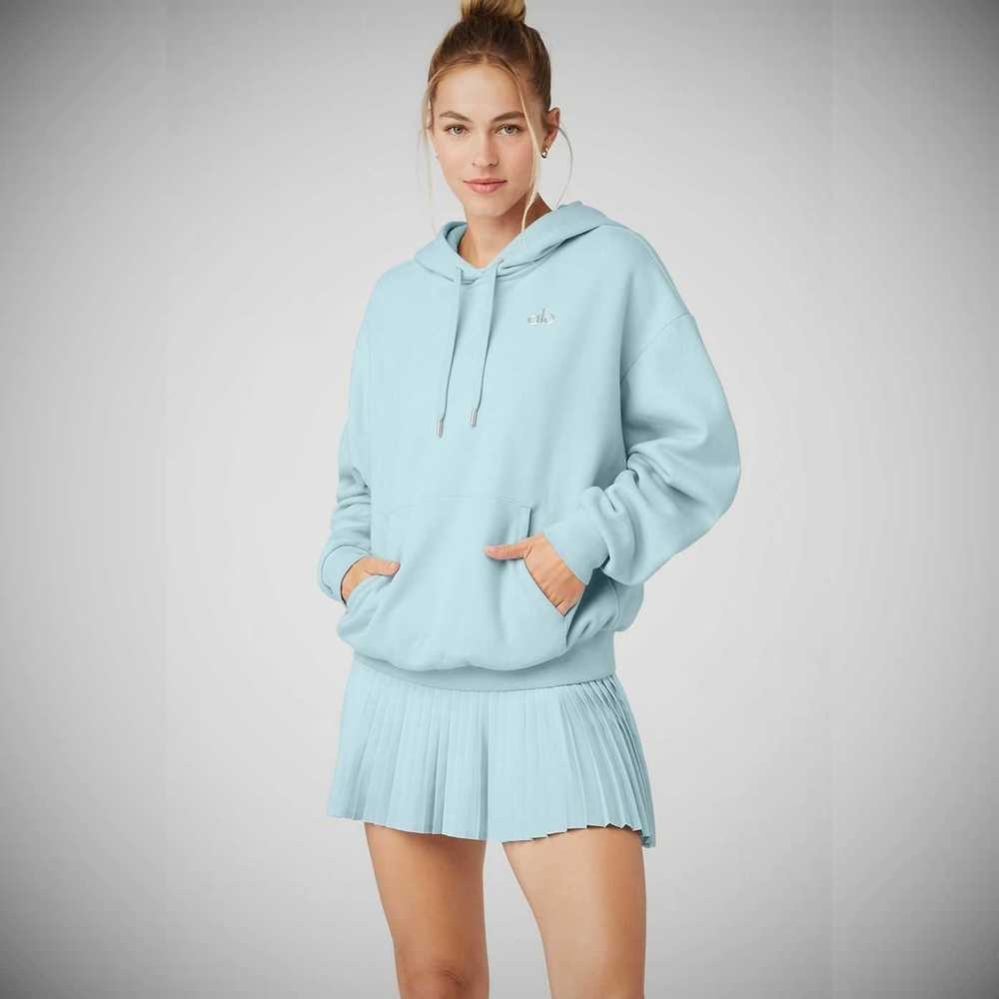 Alo Yoga Accolade Hoodie Damen Blau | GLKRSE279