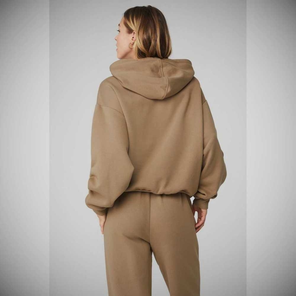 Alo Yoga Accolade Hoodie Damen Braun | VTQHCE269