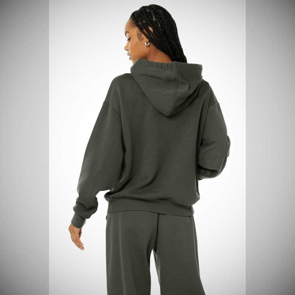 Alo Yoga Accolade Hoodie Damen Dunkelgrün | VWCYLO014