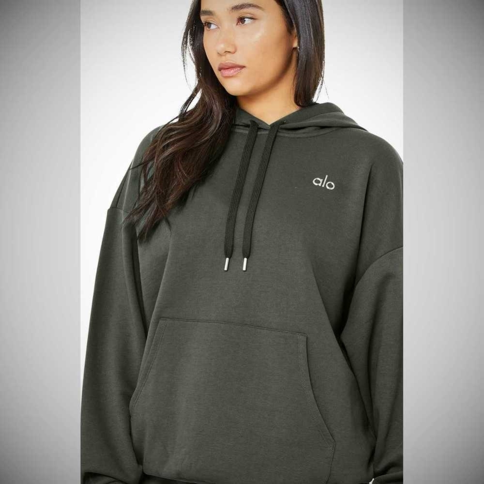 Alo Yoga Accolade Hoodie Damen Dunkelgrün | VWCYLO014