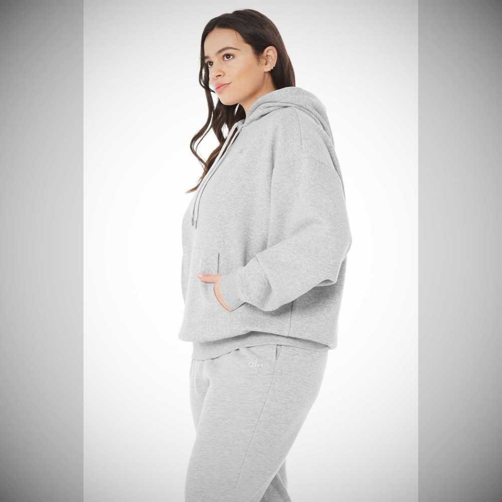 Alo Yoga Accolade Hoodie Damen Grau | CMILDZ497