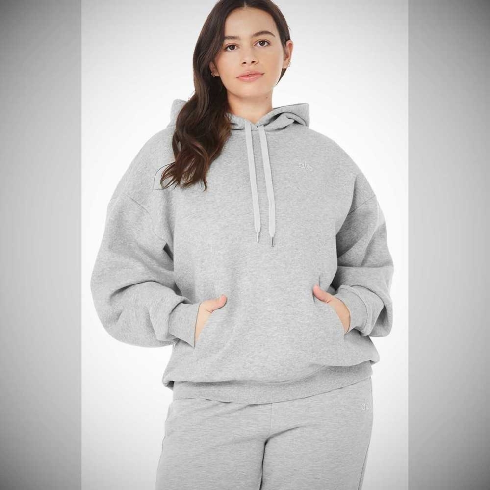 Alo Yoga Accolade Hoodie Damen Grau | CMILDZ497