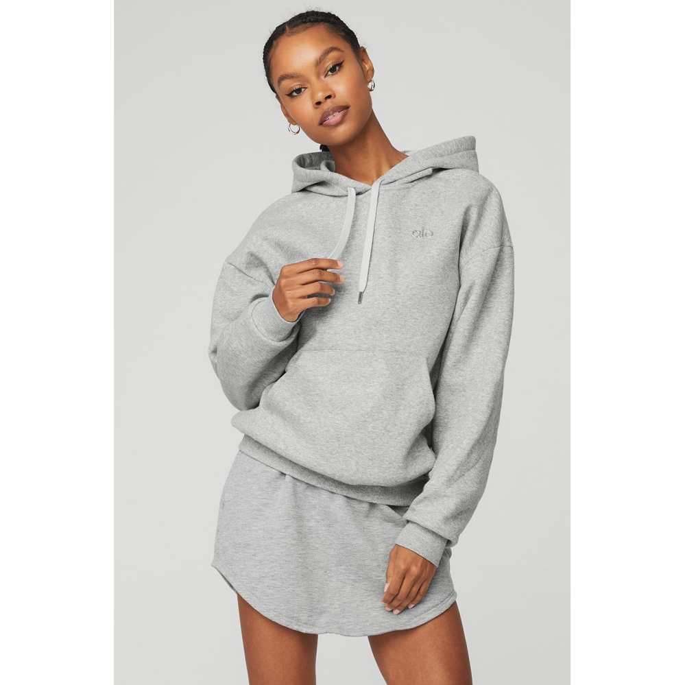 Alo Yoga Accolade Hoodie Damen Grau | CMILDZ497