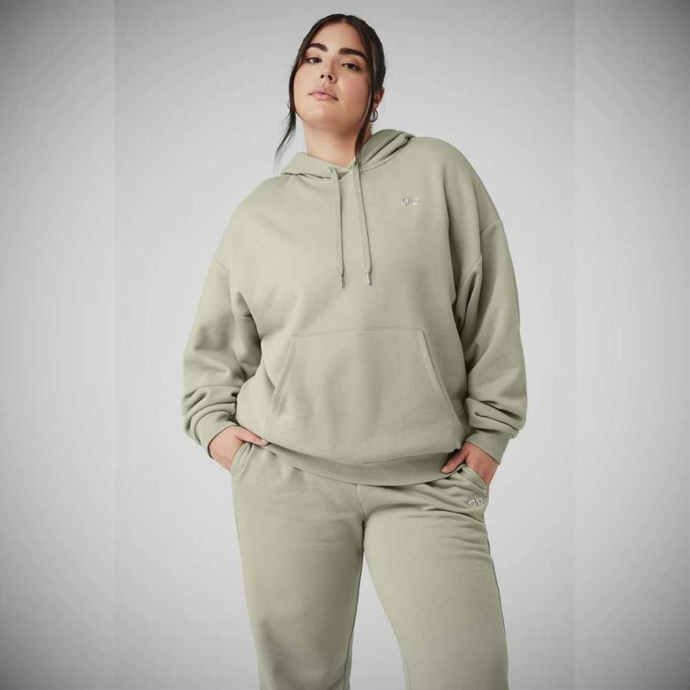 Alo Yoga Accolade Hoodie Damen Grau | TVDXZU831