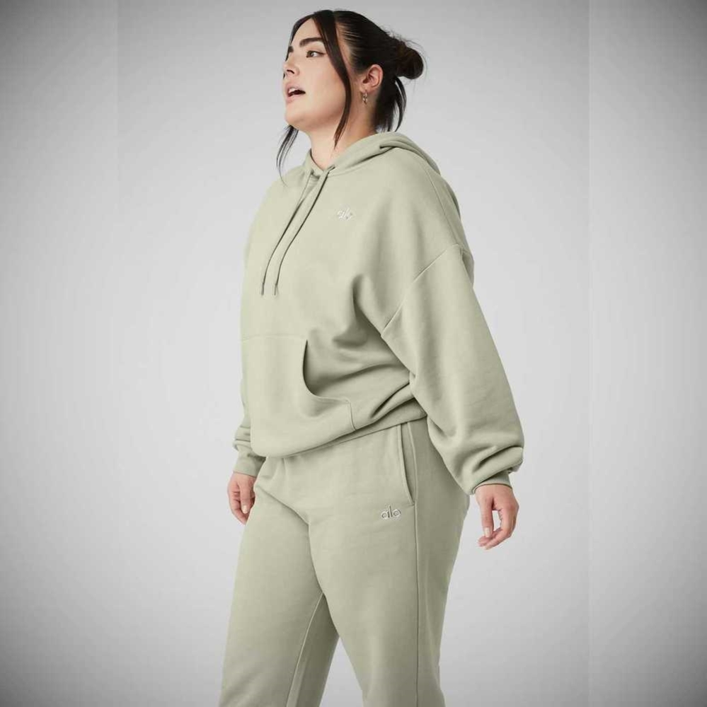 Alo Yoga Accolade Hoodie Damen Grau | TVDXZU831