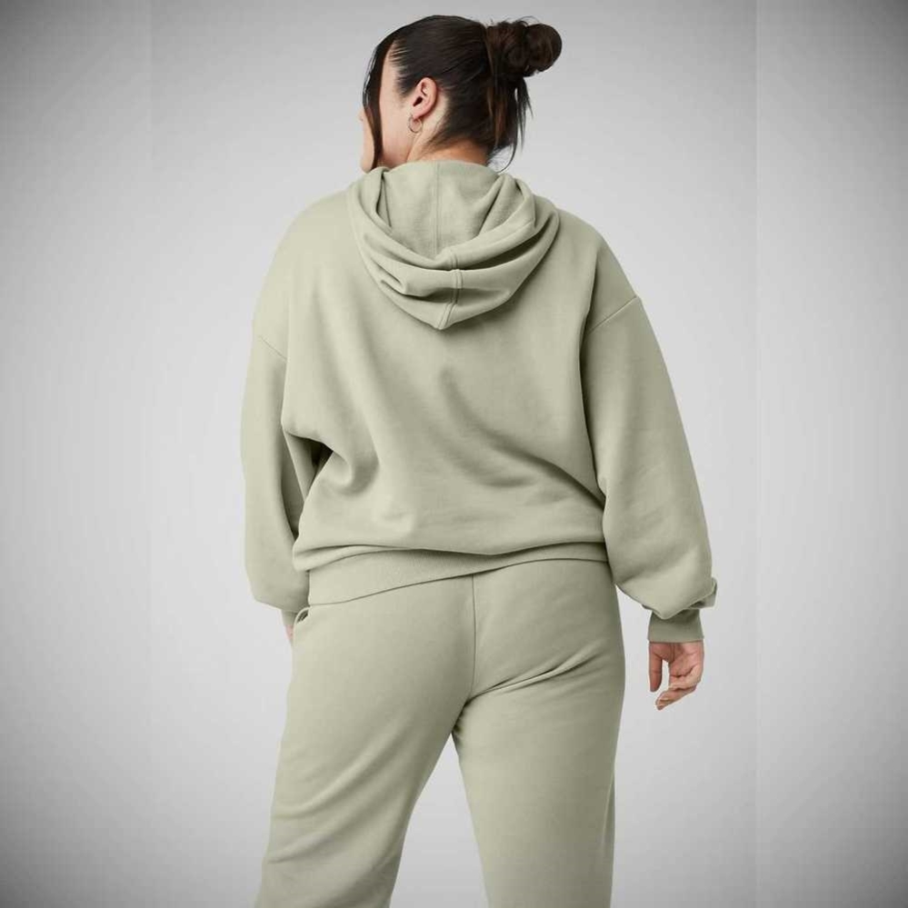 Alo Yoga Accolade Hoodie Damen Grau | TVDXZU831