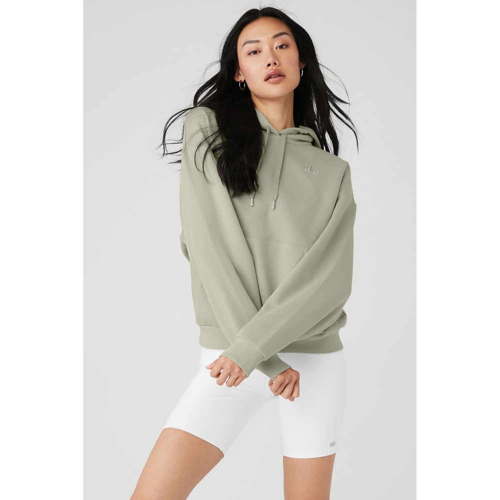 Alo Yoga Accolade Hoodie Damen Grau | TVDXZU831