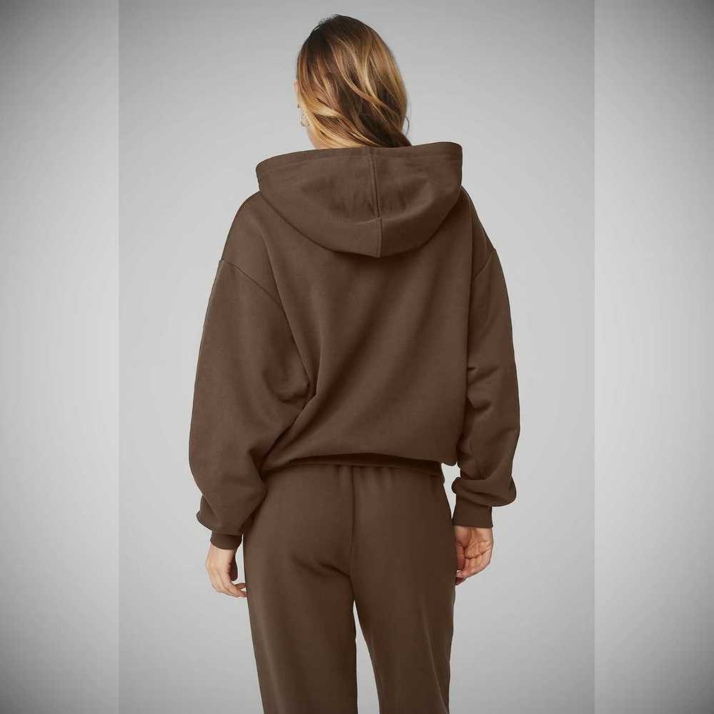 Alo Yoga Accolade Hoodie Damen Kaffee | FRIODN650