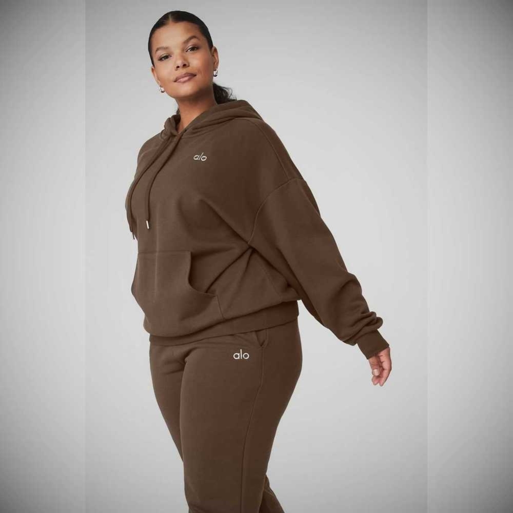 Alo Yoga Accolade Hoodie Damen Kaffee | FRIODN650