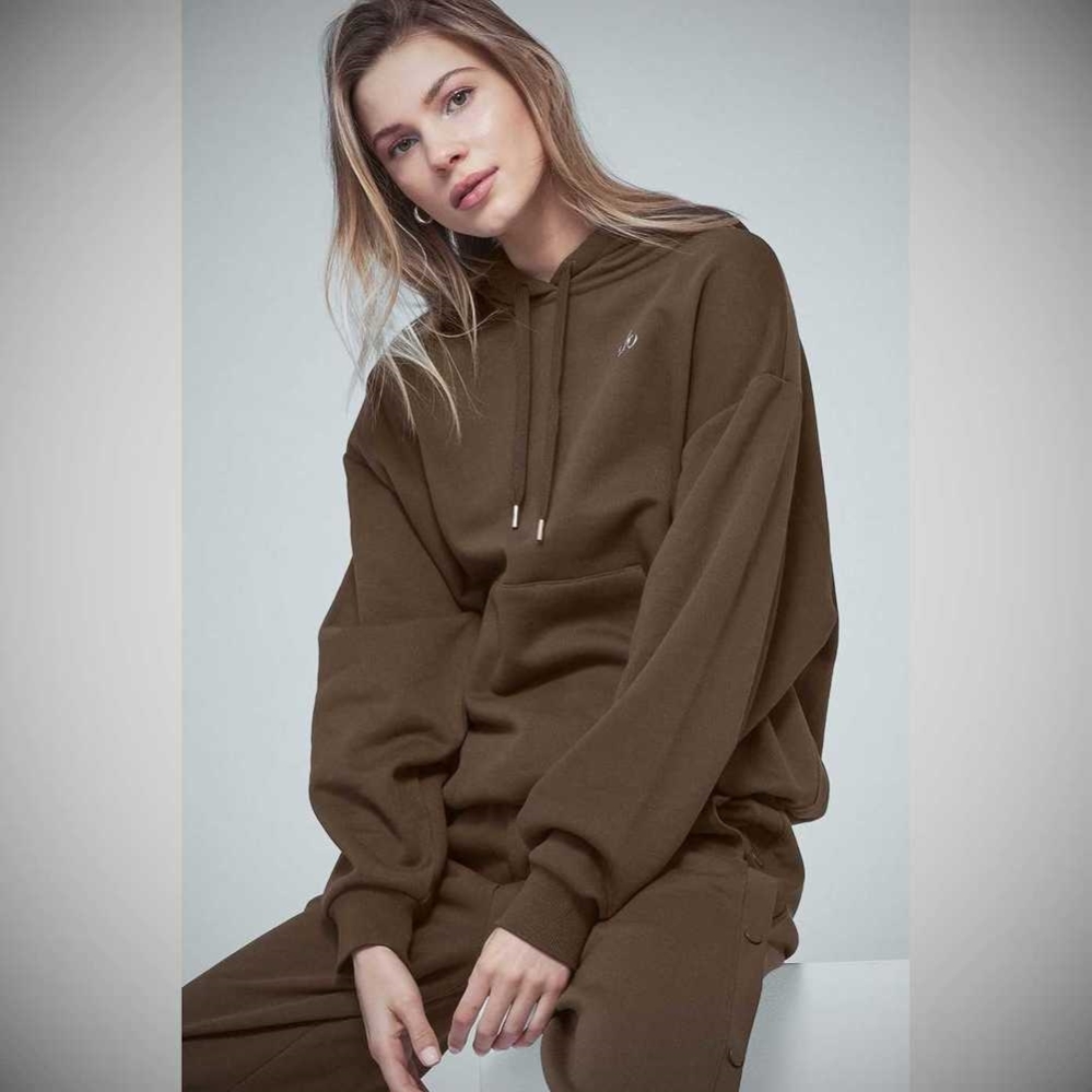 Alo Yoga Accolade Hoodie Damen Kaffee | FRIODN650