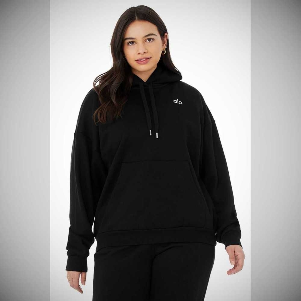 Alo Yoga Accolade Hoodie Damen Schwarz | ZNCBQI231