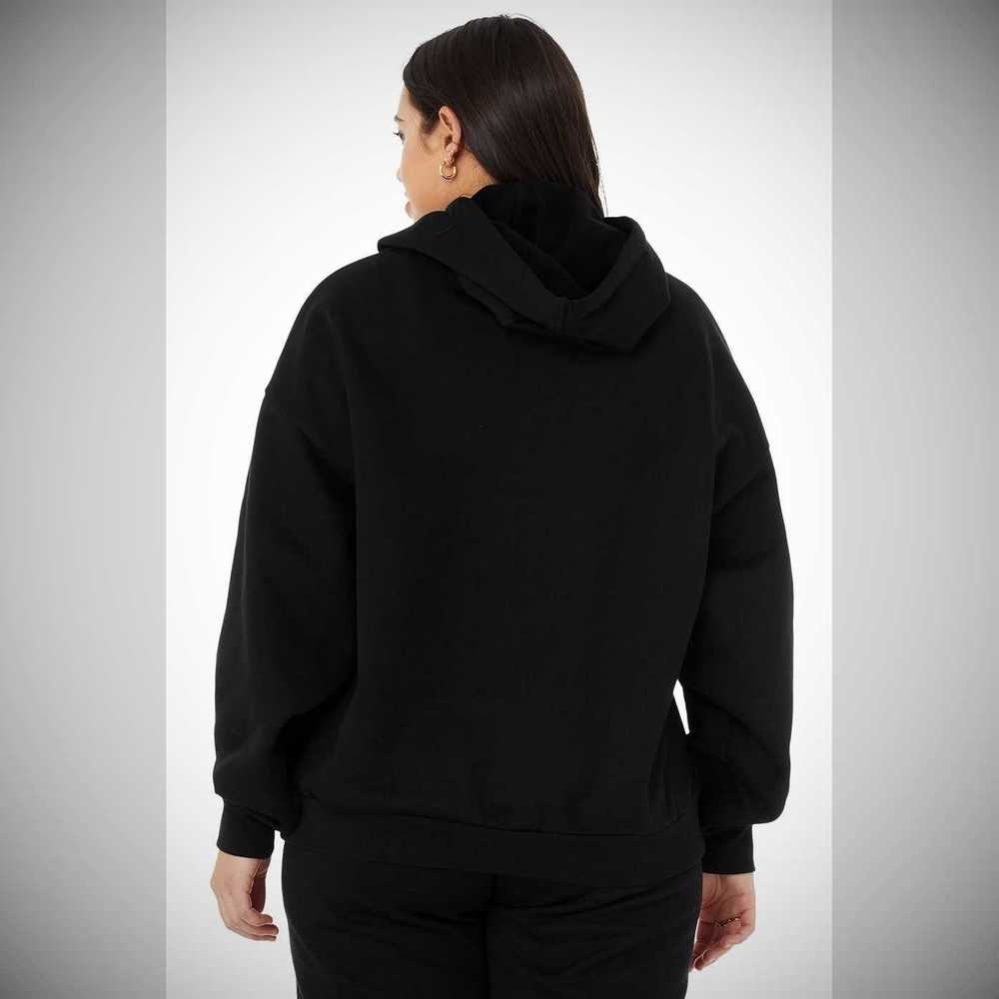 Alo Yoga Accolade Hoodie Damen Schwarz | ZNCBQI231