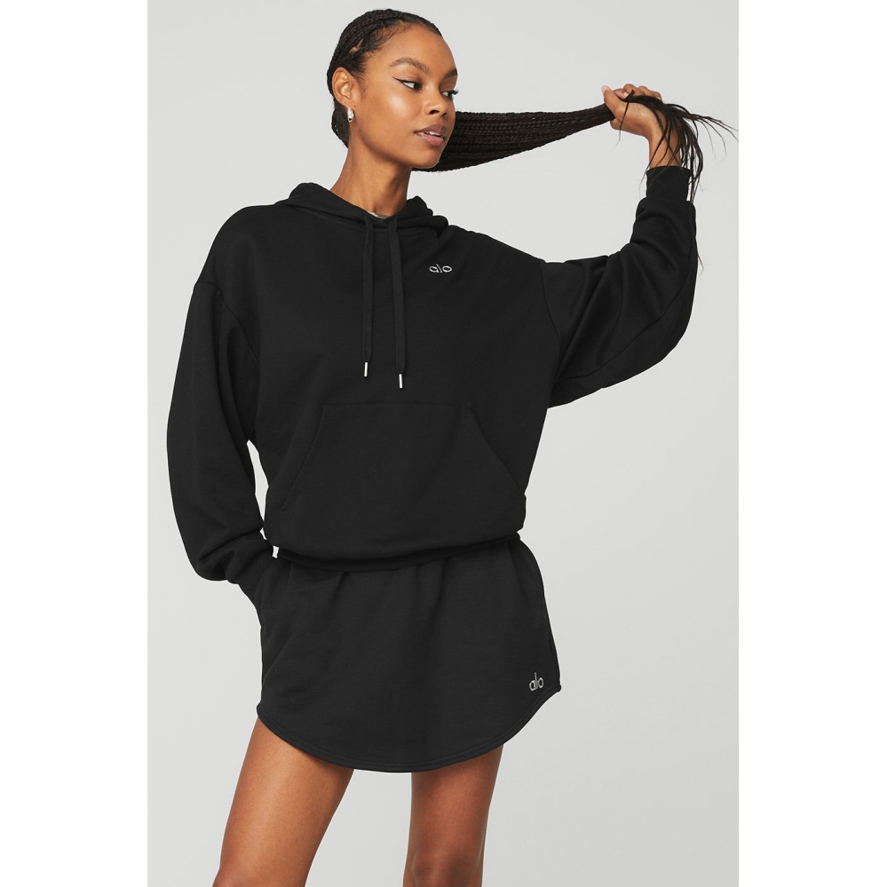 Alo Yoga Accolade Hoodie Damen Schwarz | ZNCBQI231