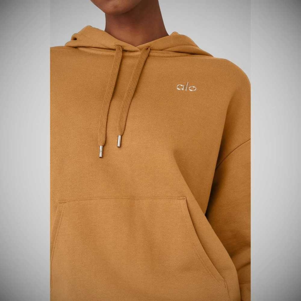 Alo Yoga Accolade Hoodie Damen Toffee | PZRLHO743