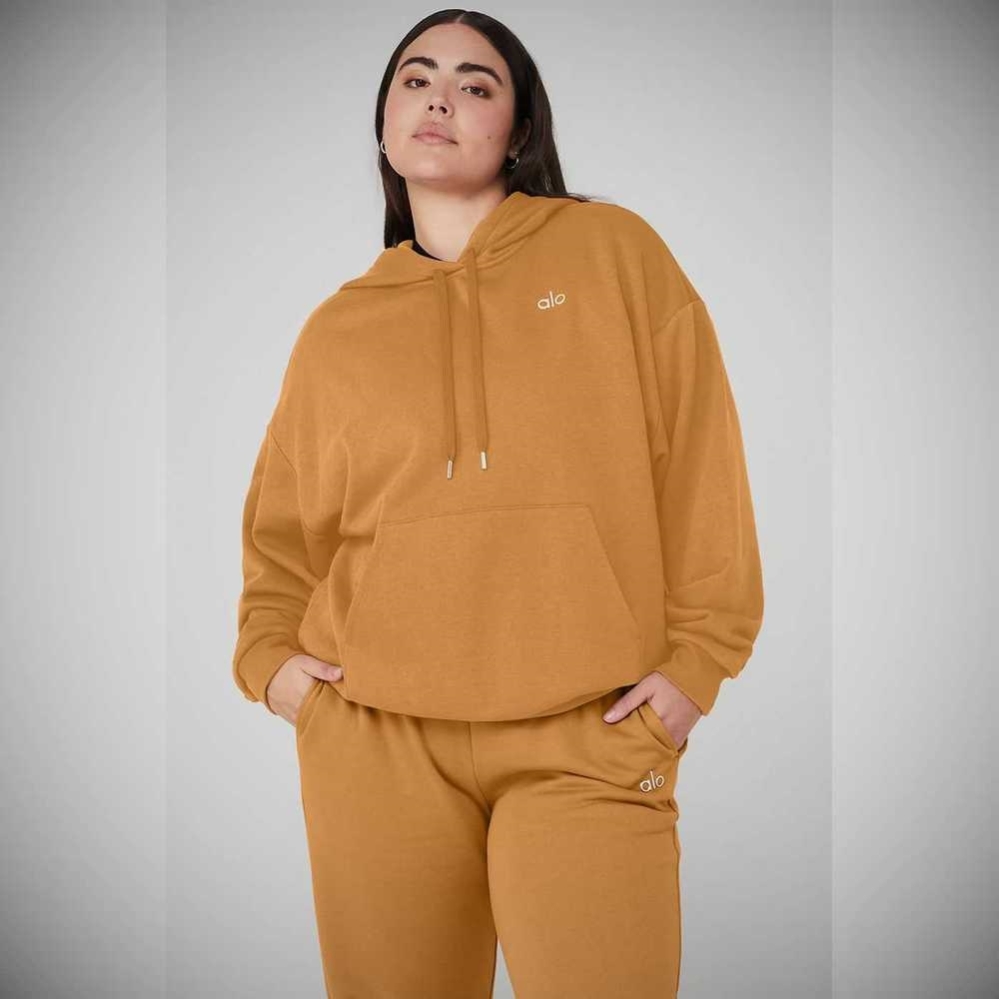 Alo Yoga Accolade Hoodie Damen Toffee | PZRLHO743