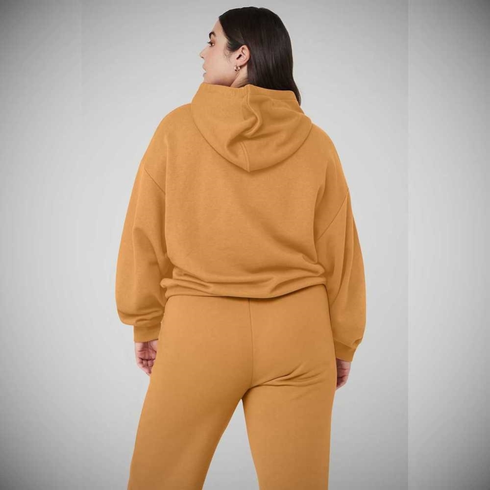 Alo Yoga Accolade Hoodie Damen Toffee | PZRLHO743