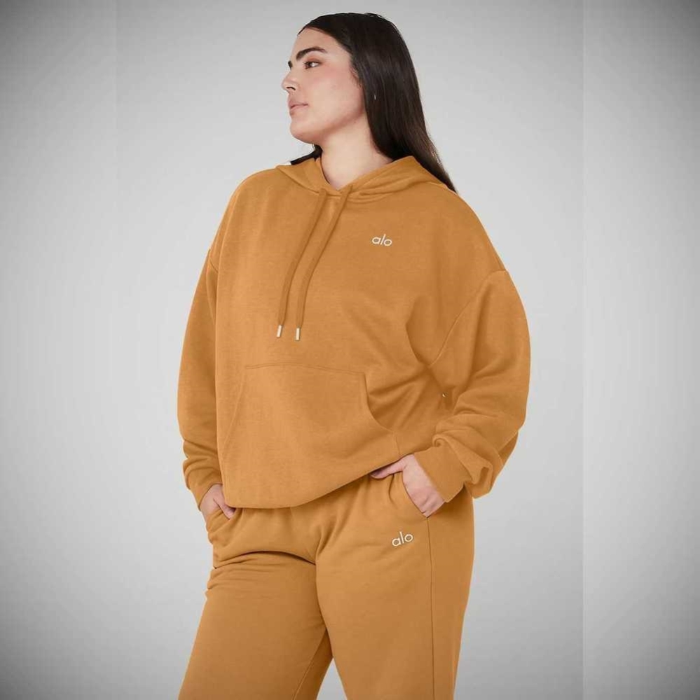 Alo Yoga Accolade Hoodie Damen Toffee | PZRLHO743