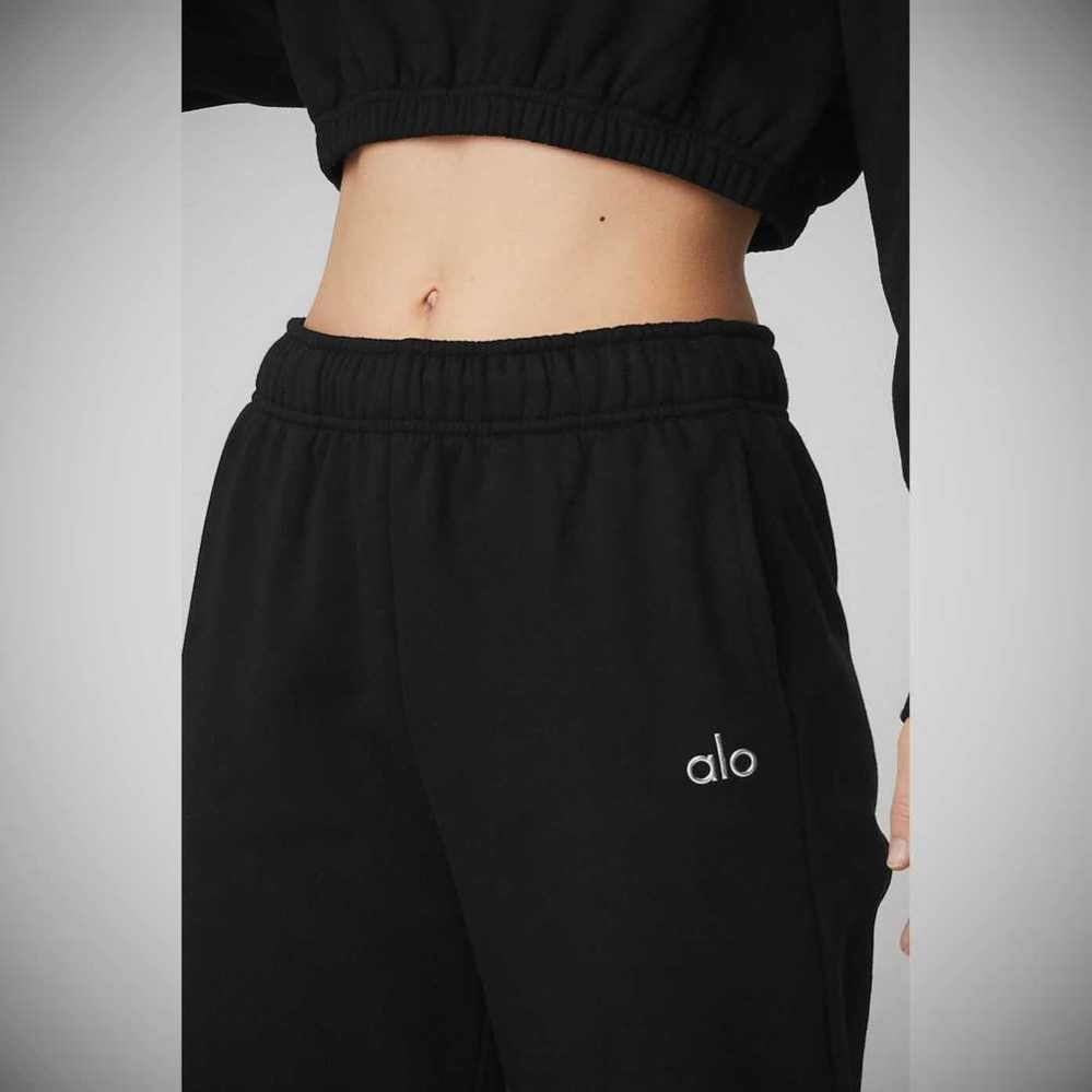 Alo Yoga Accolade Sweathose Damen Schwarz | GZOTES908