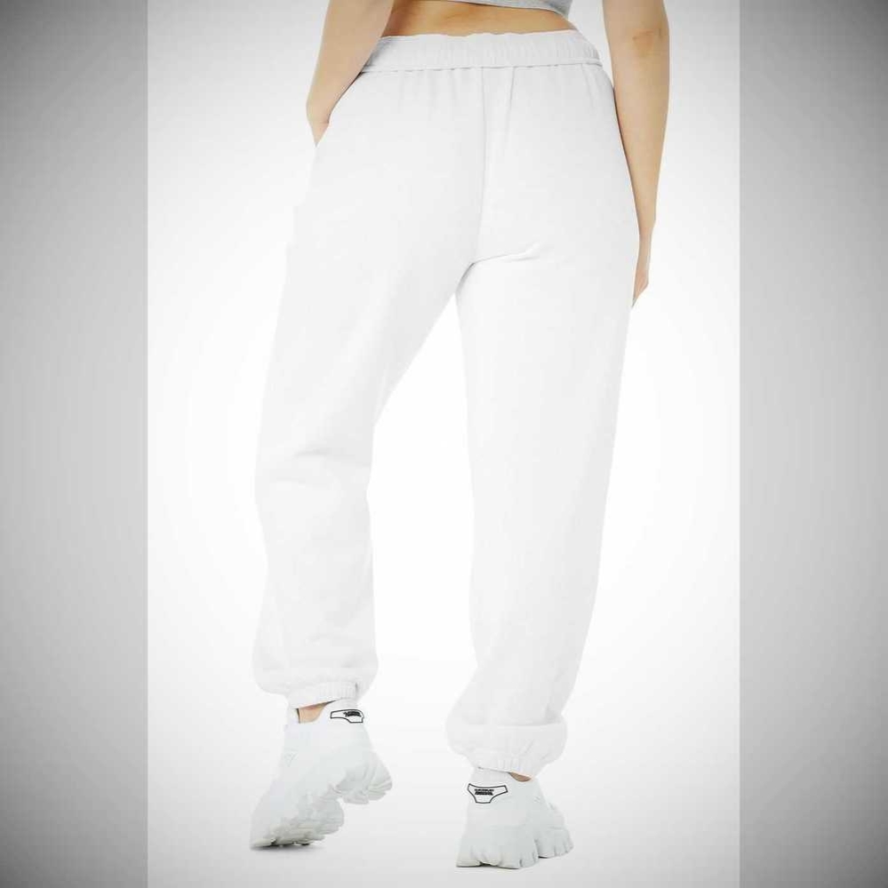 Alo Yoga Accolade Sweathose Damen Weiß | XNAIZQ625