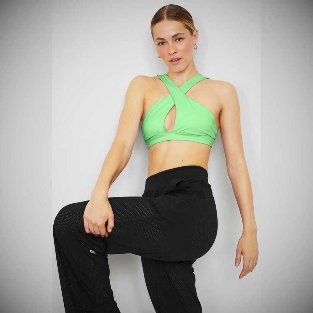 Alo Yoga Airbrush Destination BHs Damen Grün | WRQKBJ839