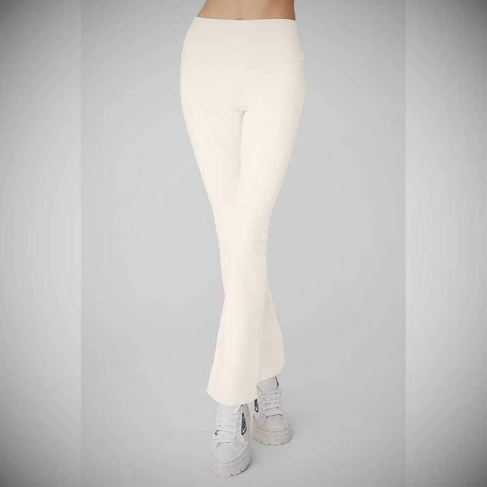 Alo Yoga Airbrush High-Taille 7/8 Bootcut Leggings Damen Weiß | PQEFKY839