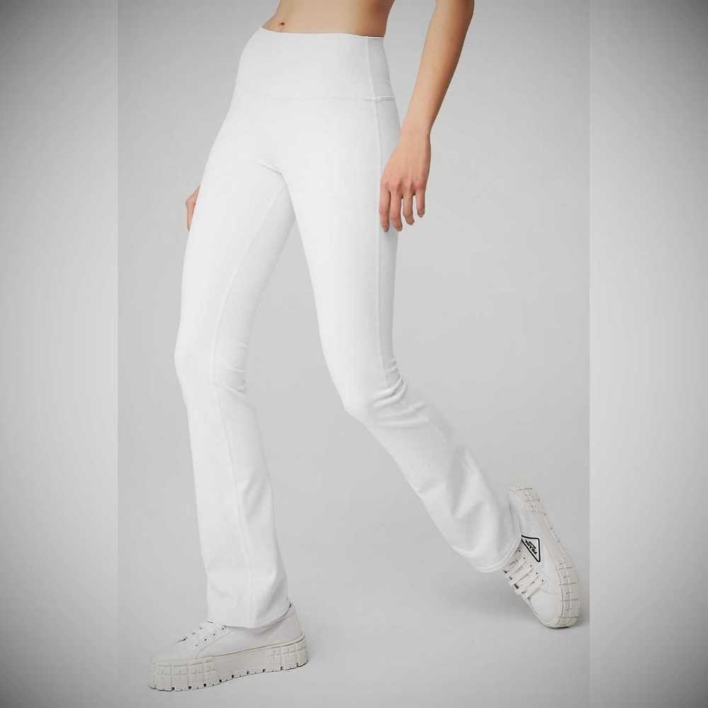 Alo Yoga Airbrush High-Taille 7/8 Bootcut Leggings Damen Weiß | RAILHQ819