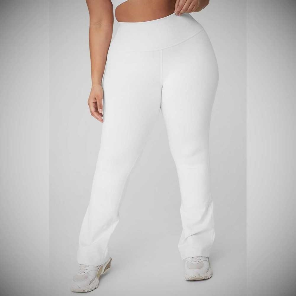 Alo Yoga Airbrush High-Taille 7/8 Bootcut Leggings Damen Weiß | RAILHQ819