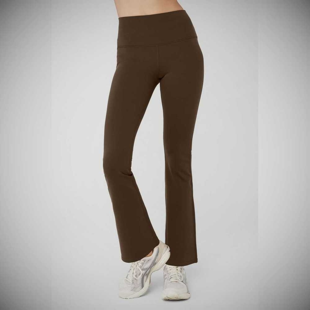 Alo Yoga Airbrush High-Taille 7/8 Bootcut Leggings Damen Kaffee | SHTJVY184