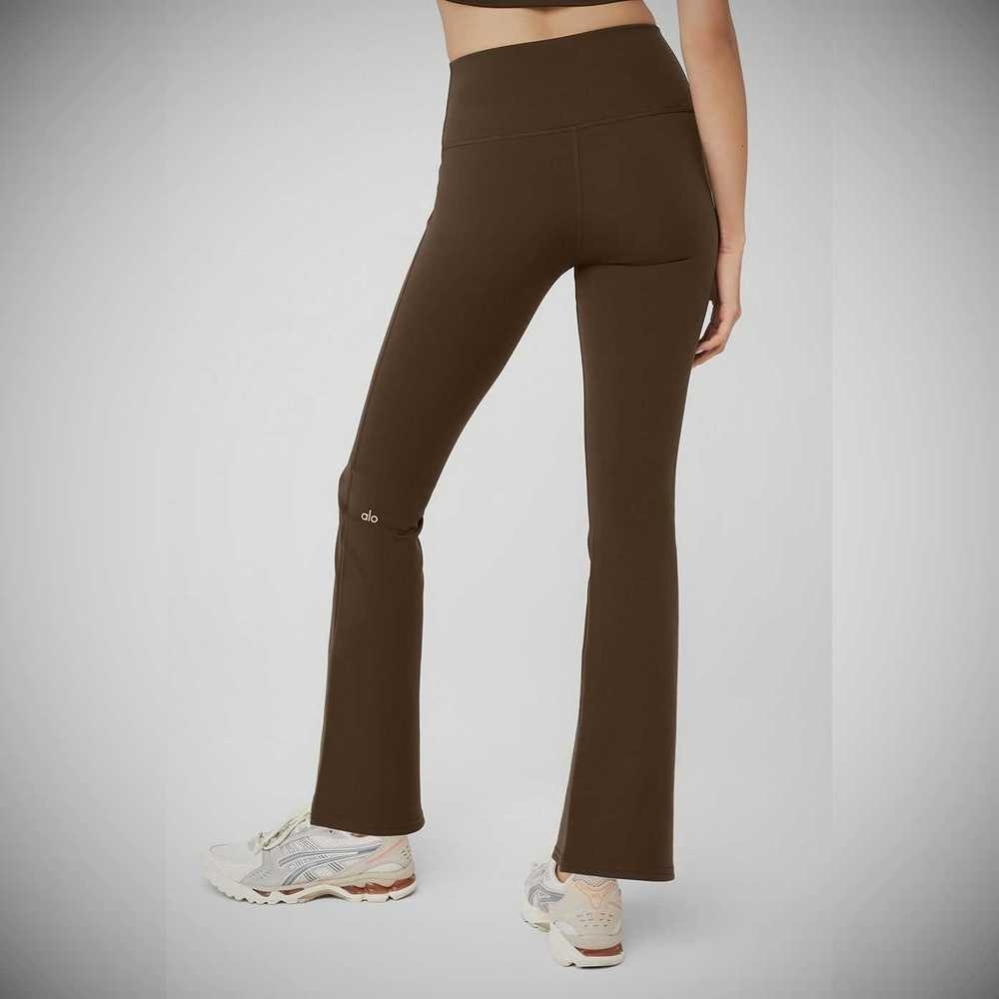 Alo Yoga Airbrush High-Taille 7/8 Bootcut Leggings Damen Kaffee | SHTJVY184