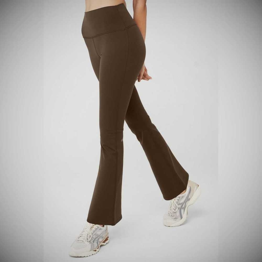 Alo Yoga Airbrush High-Taille 7/8 Bootcut Leggings Damen Kaffee | SHTJVY184