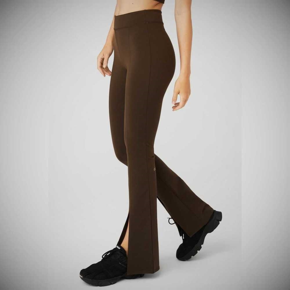 Alo Yoga Airbrush High-Taille 7/8 Flutter Leggings Damen Kaffee | HTJBCW374