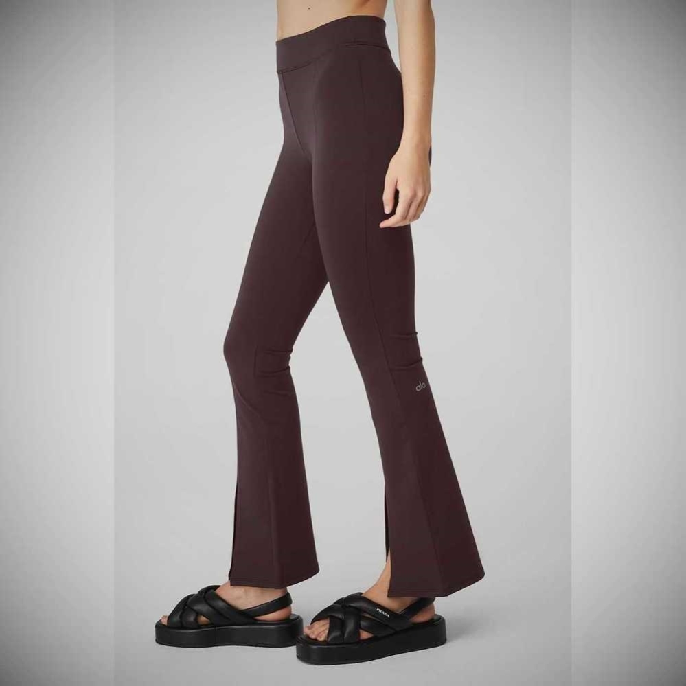 Alo Yoga Airbrush High-Taille 7/8 Flutter Leggings Damen Lila Grau | INUREQ379