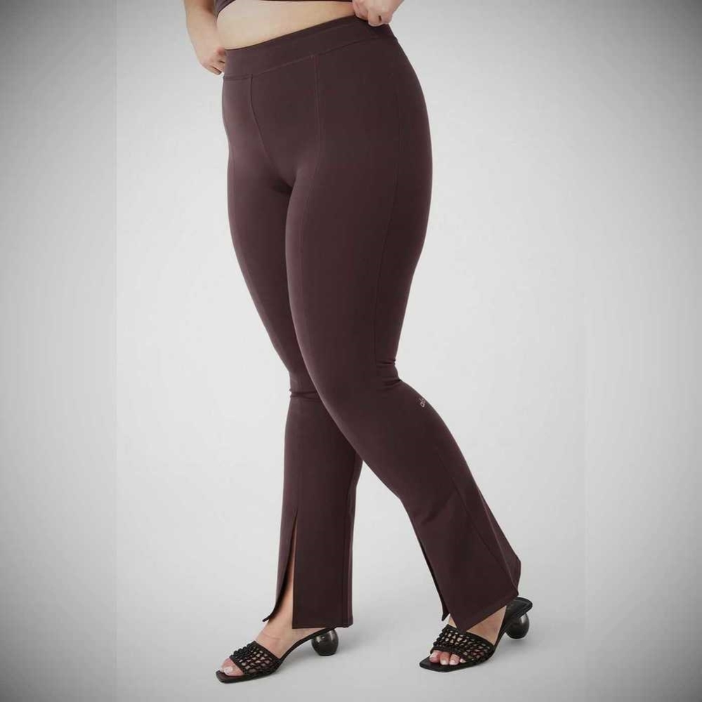 Alo Yoga Airbrush High-Taille 7/8 Flutter Leggings Damen Lila Grau | INUREQ379