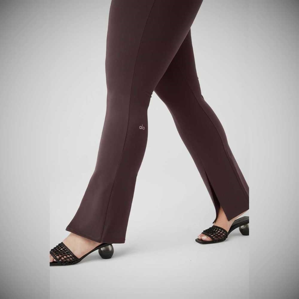 Alo Yoga Airbrush High-Taille 7/8 Flutter Leggings Damen Lila Grau | INUREQ379