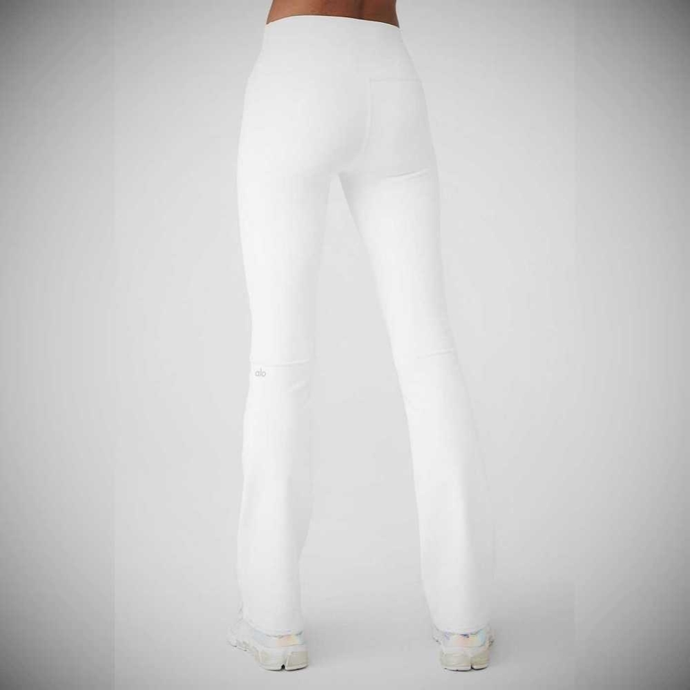 Alo Yoga Airbrush High-Taille Bootcut Leggings Damen Weiß | LAEMRI815