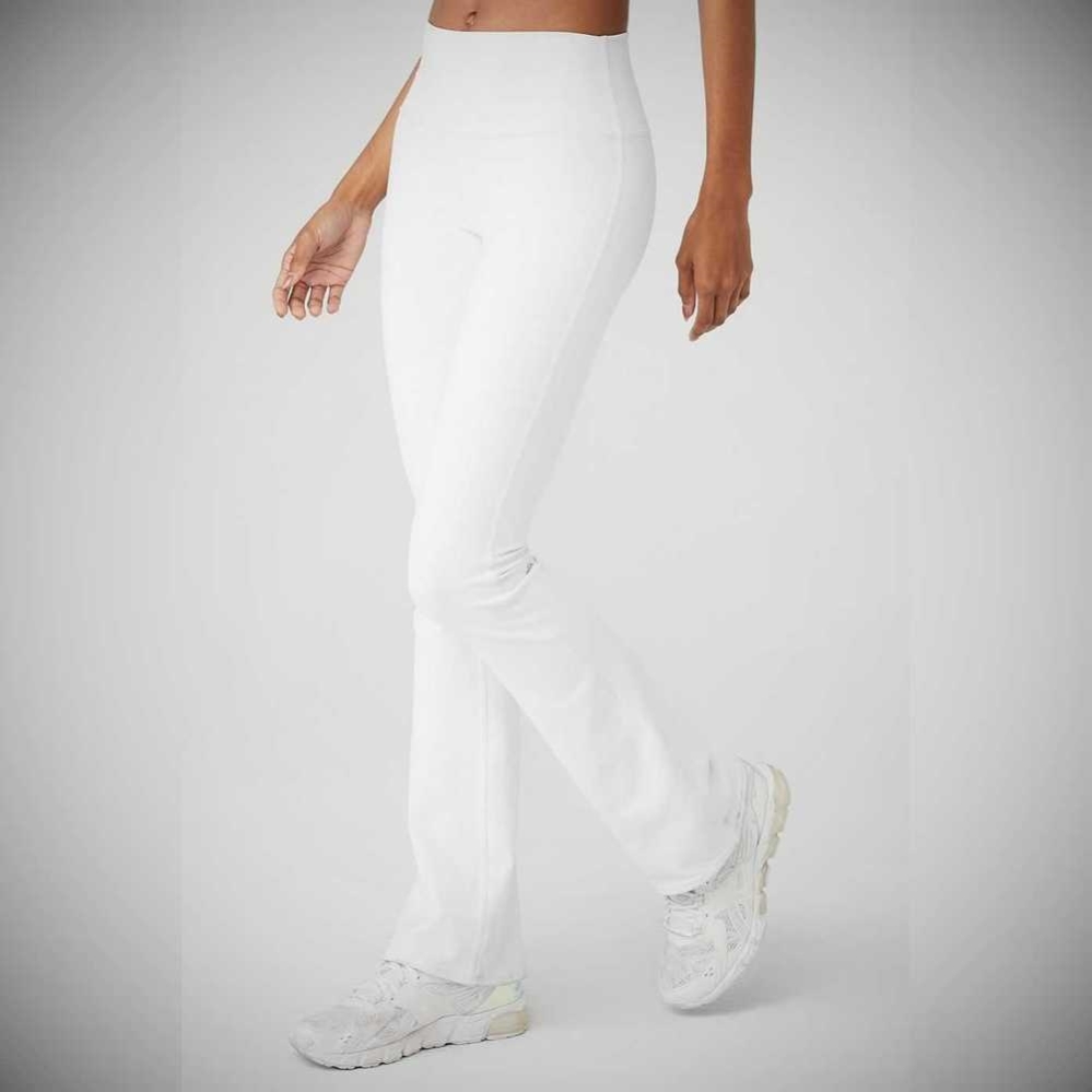 Alo Yoga Airbrush High-Taille Bootcut Leggings Damen Weiß | LAEMRI815