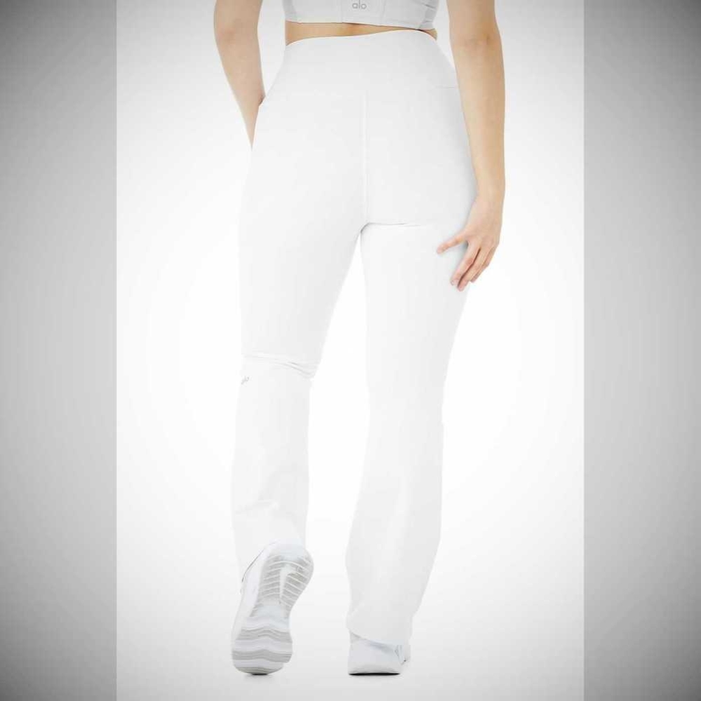 Alo Yoga Airbrush High-Taille Bootcut Leggings Damen Weiß | LAEMRI815