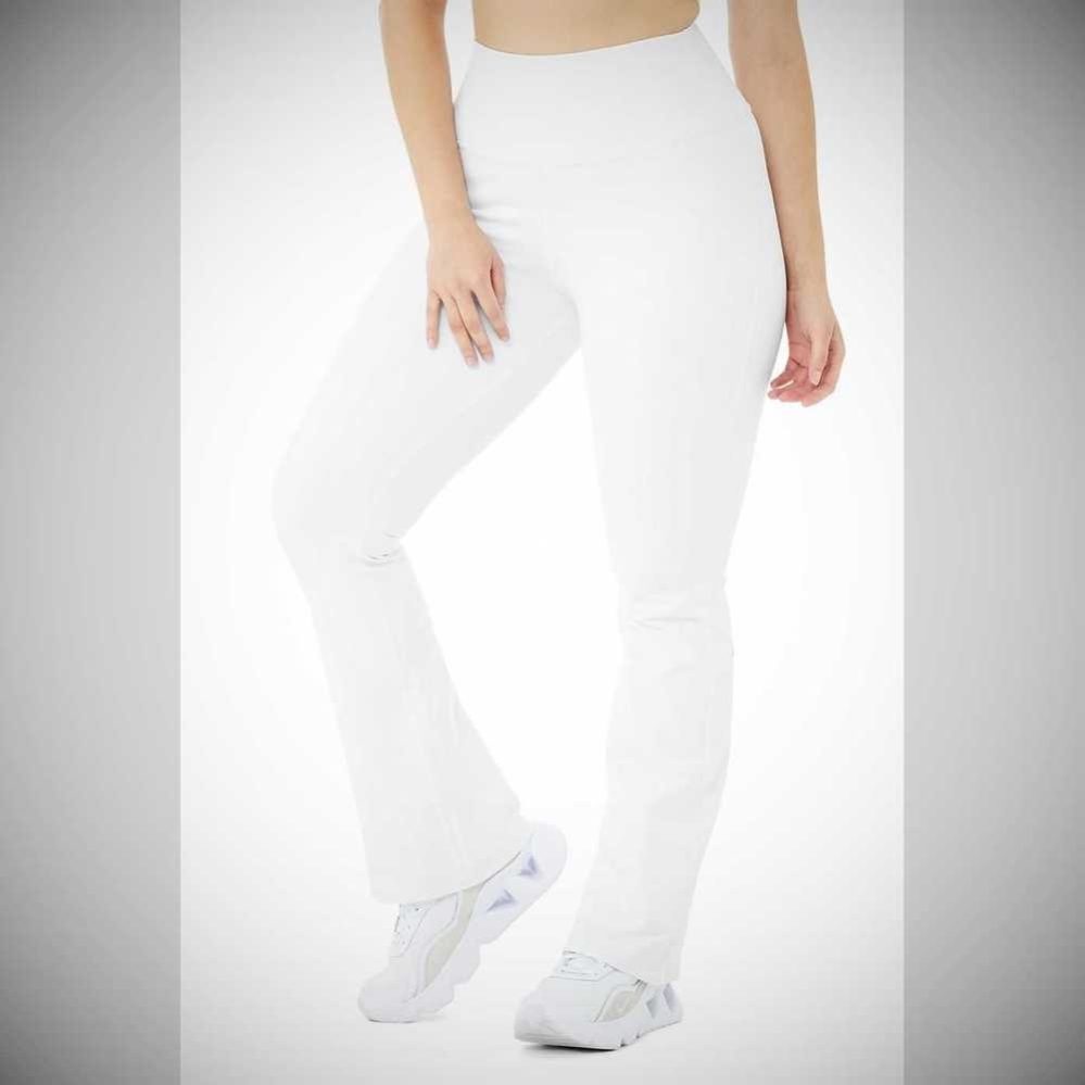 Alo Yoga Airbrush High-Taille Bootcut Leggings Damen Weiß | LAEMRI815