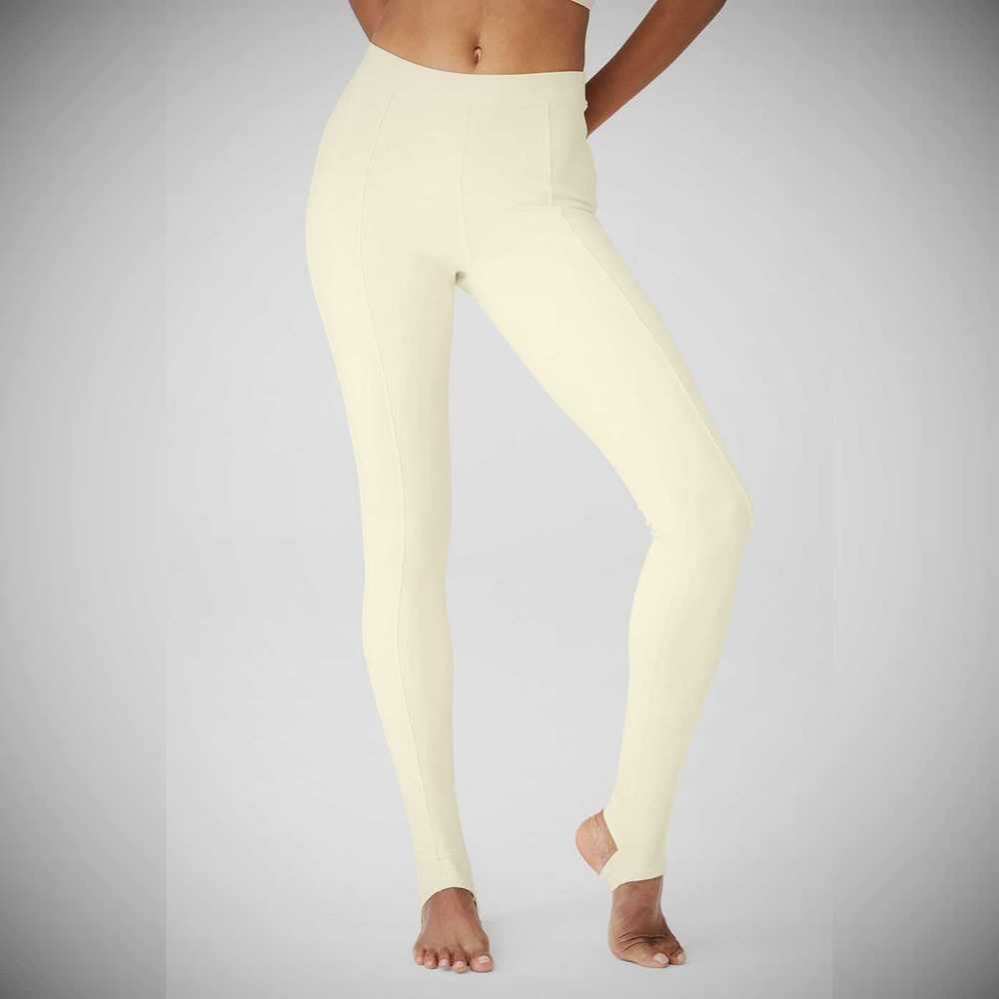 Alo Yoga Airbrush High-Taille Enso Leggings Damen Hellgelb | FMOYPQ470