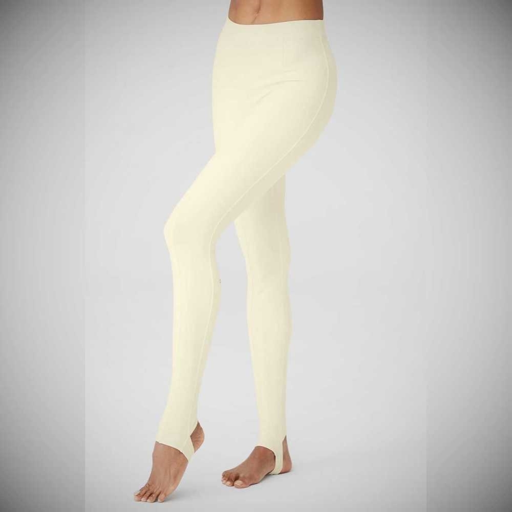 Alo Yoga Airbrush High-Taille Enso Leggings Damen Hellgelb | FMOYPQ470