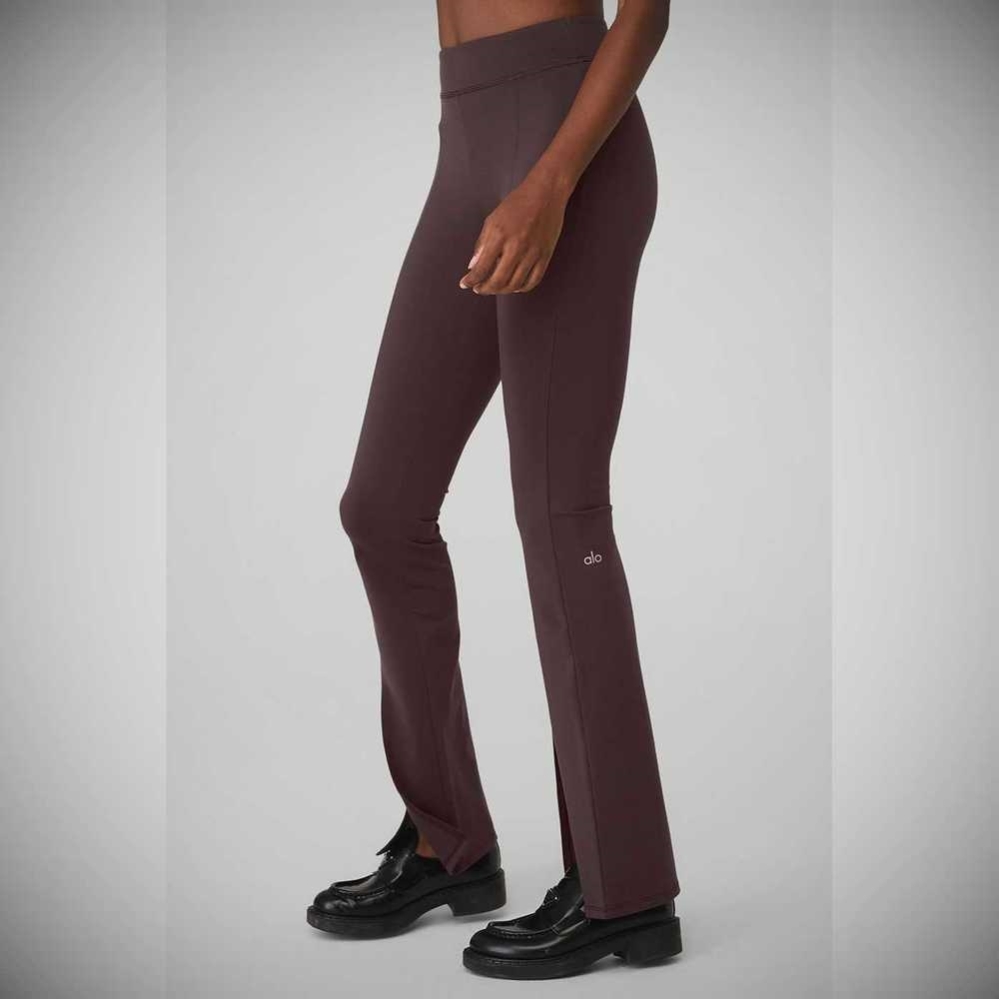 Alo Yoga Airbrush High-Taille Flutter Leggings Damen Lila Grau | MBPQUS984