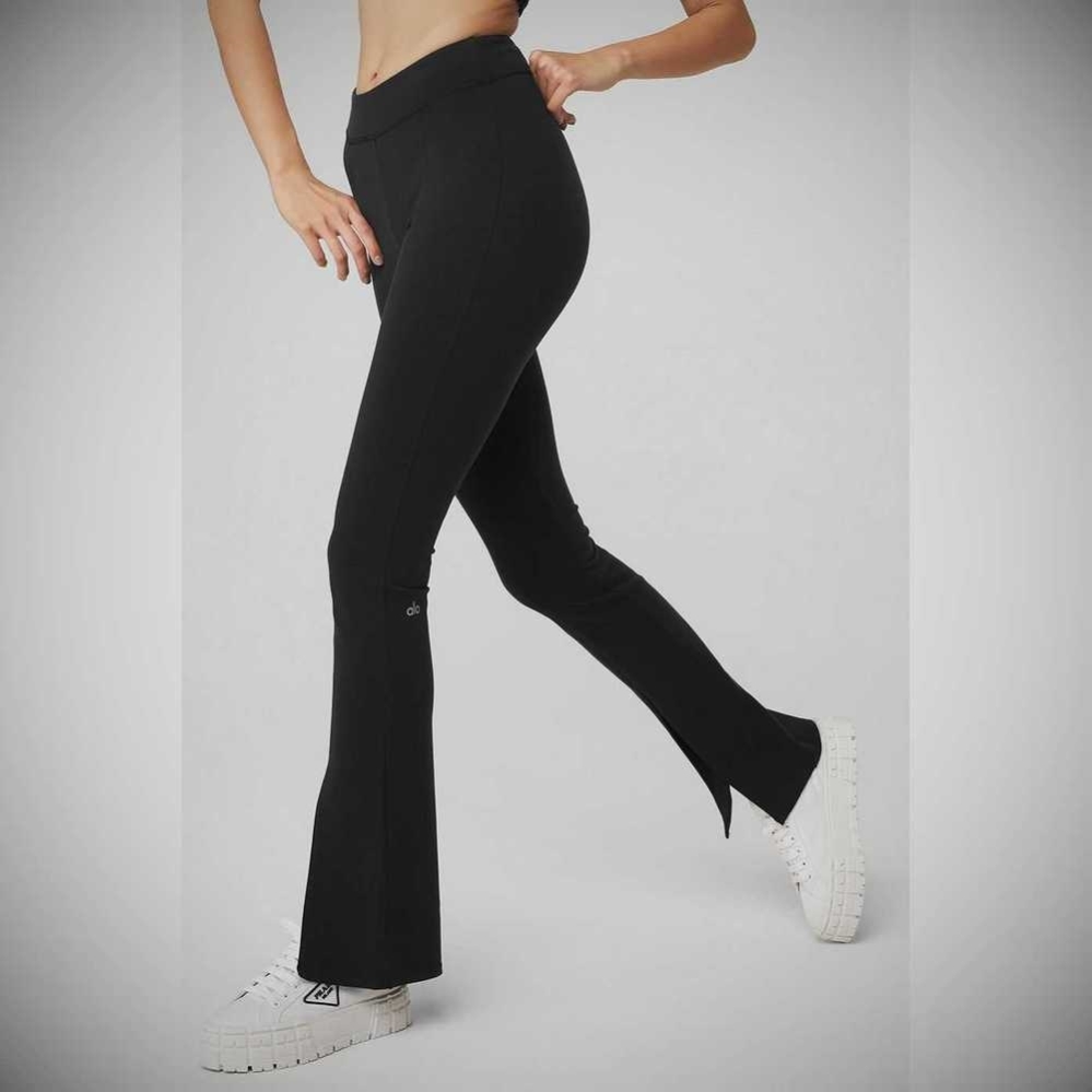 Alo Yoga Airbrush High-Taille Flutter Leggings Damen Schwarz | UWTGEN892