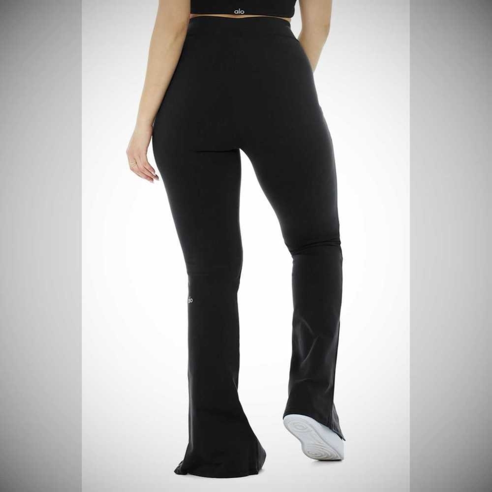 Alo Yoga Airbrush High-Taille Flutter Leggings Damen Schwarz | UWTGEN892