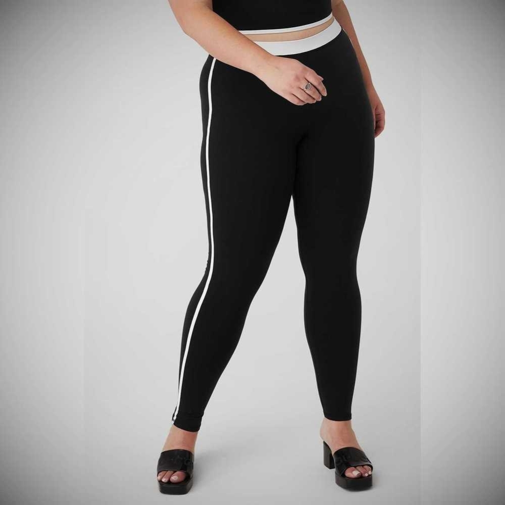 Alo Yoga Airbrush High-Taille Streamlined Leggings Damen Schwarz Weiß | ZOUHPF574