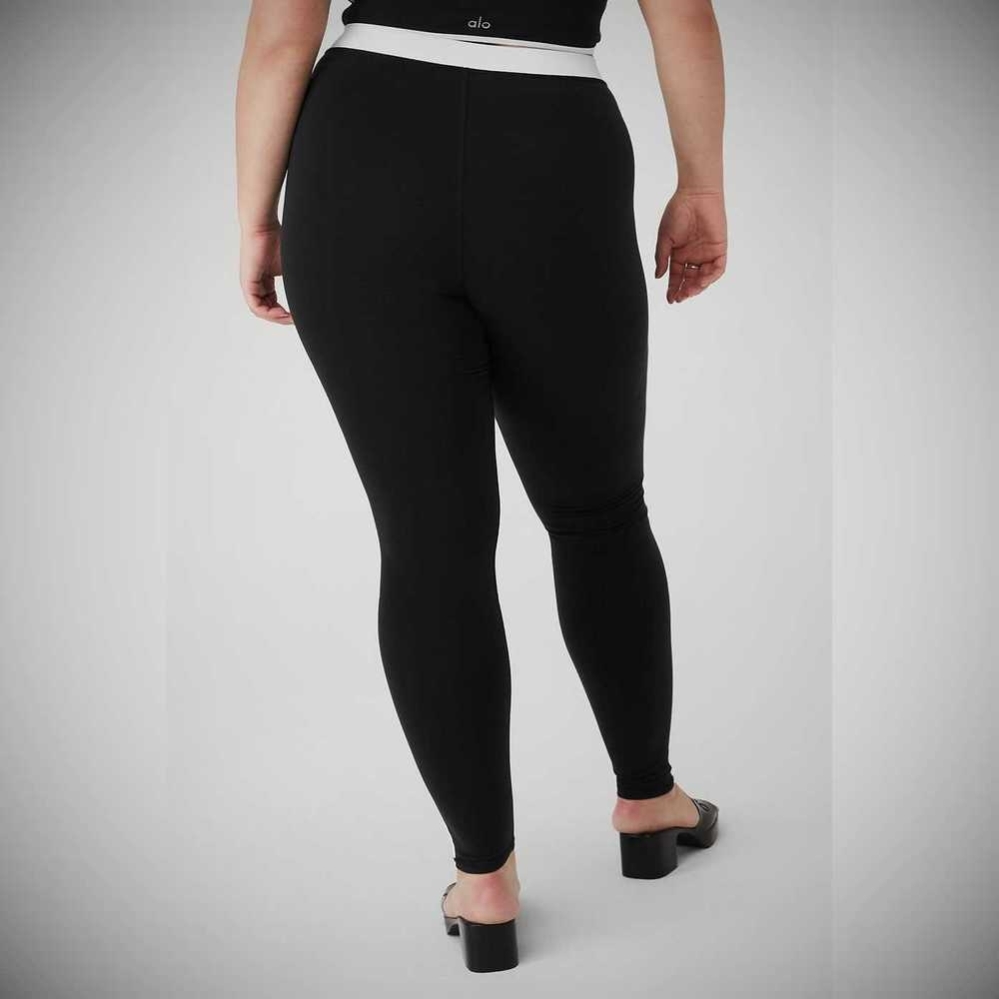 Alo Yoga Airbrush High-Taille Streamlined Leggings Damen Schwarz Weiß | ZOUHPF574