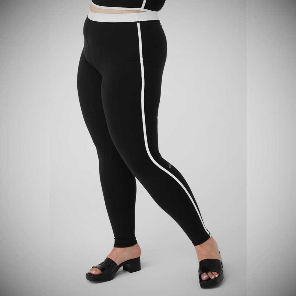 Alo Yoga Airbrush High-Taille Streamlined Leggings Damen Schwarz Weiß | ZOUHPF574